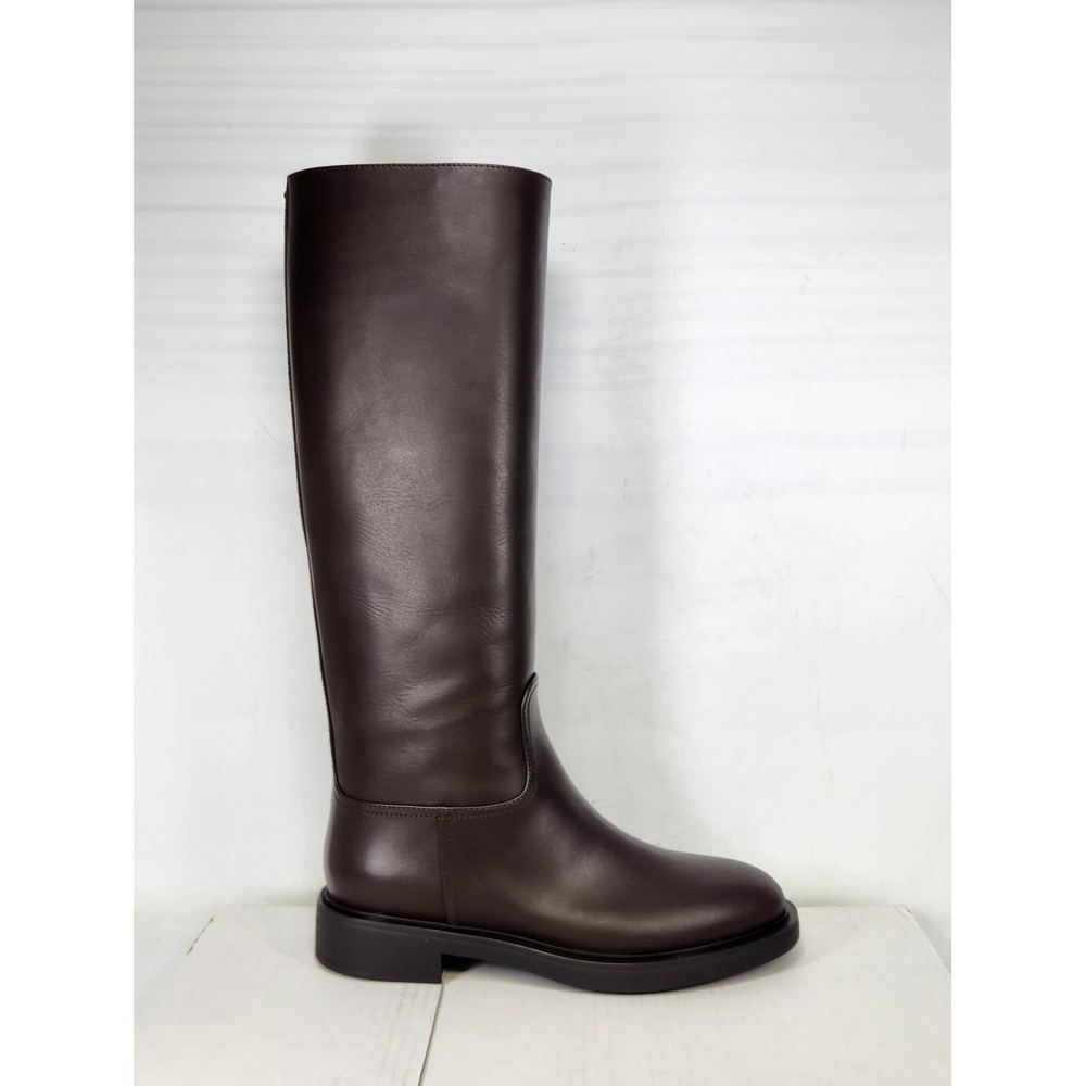 Gianvito Rossi Ascott Boots Women Size 8 Brown Moka Leather Knee High Riding